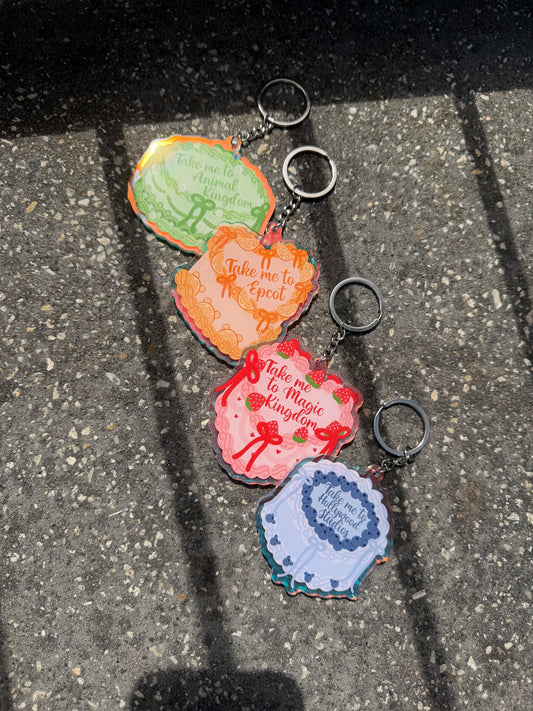 Epcot Cake Keychain