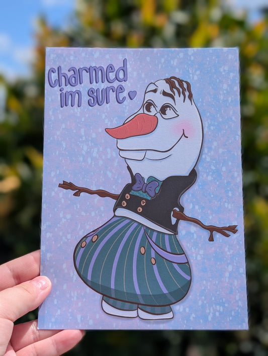 Charmed Snowman Print