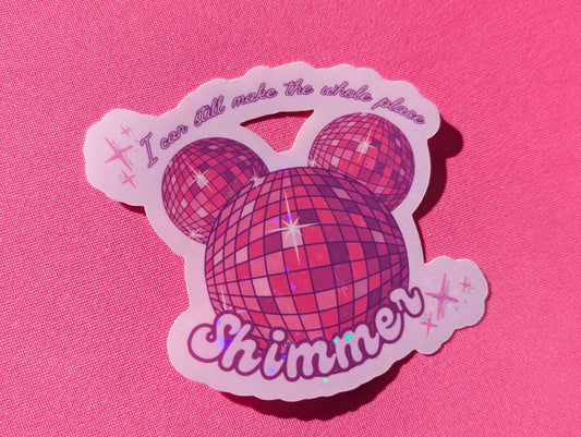 Shimmer Mickey Disco Ball Sticker