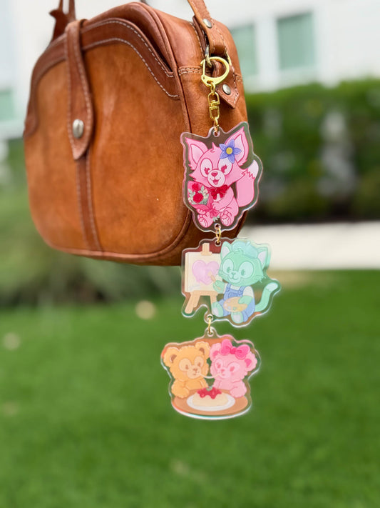 Beary Best Friends Keychain