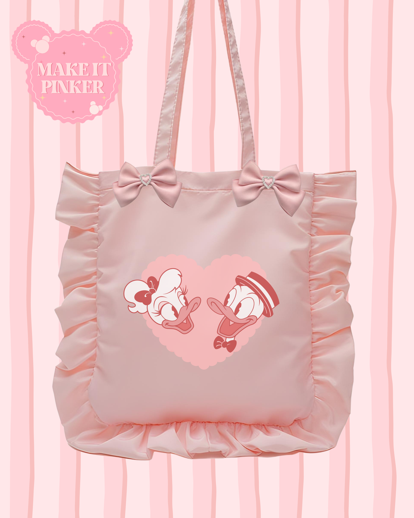 Ducks in Love Ruffle Tote