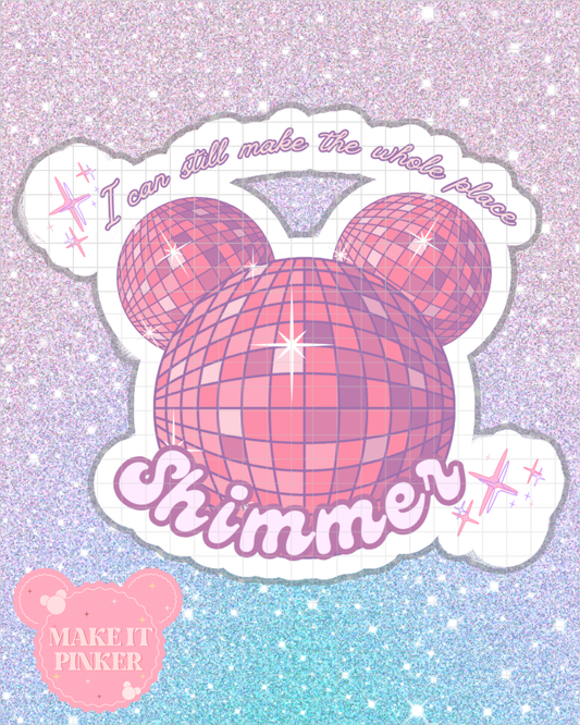 Shimmer Disco Ball Sticker