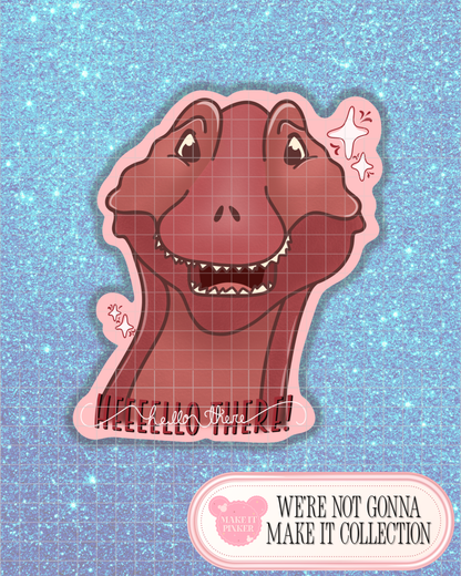 Hello There Dino Sticker