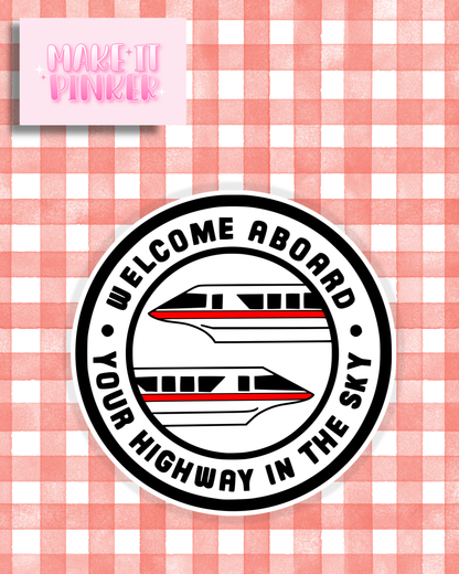 All Aboard Sticker