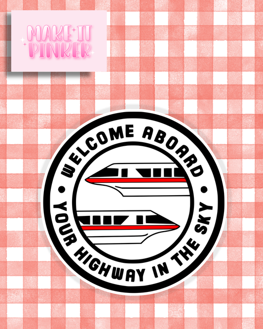 All Aboard Sticker