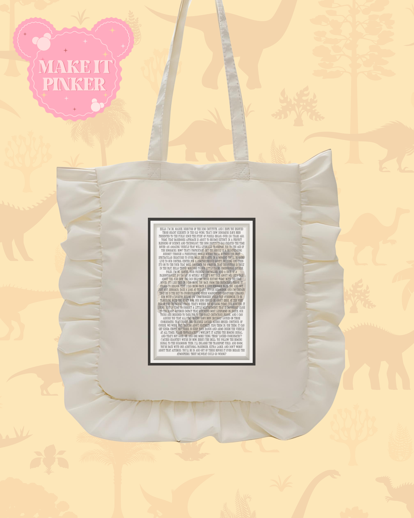 Dino Script Tote
