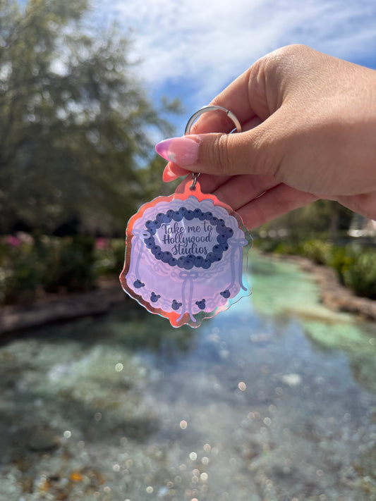 Hollywood Studios Cake Keychain