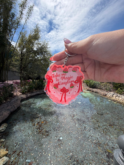 Magic Kingdom Cake Keychain