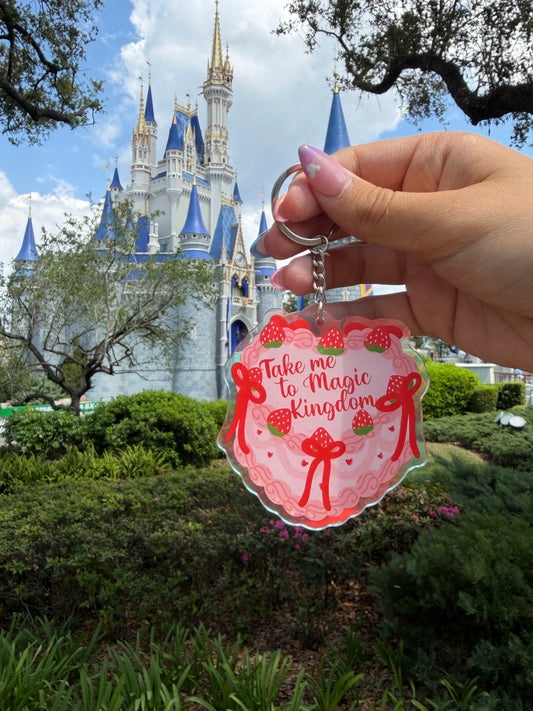 Magic Kingdom Cake Keychain