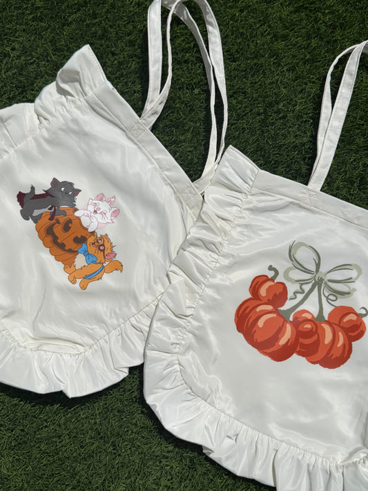 Pumpkin Girly Ruffle Tote