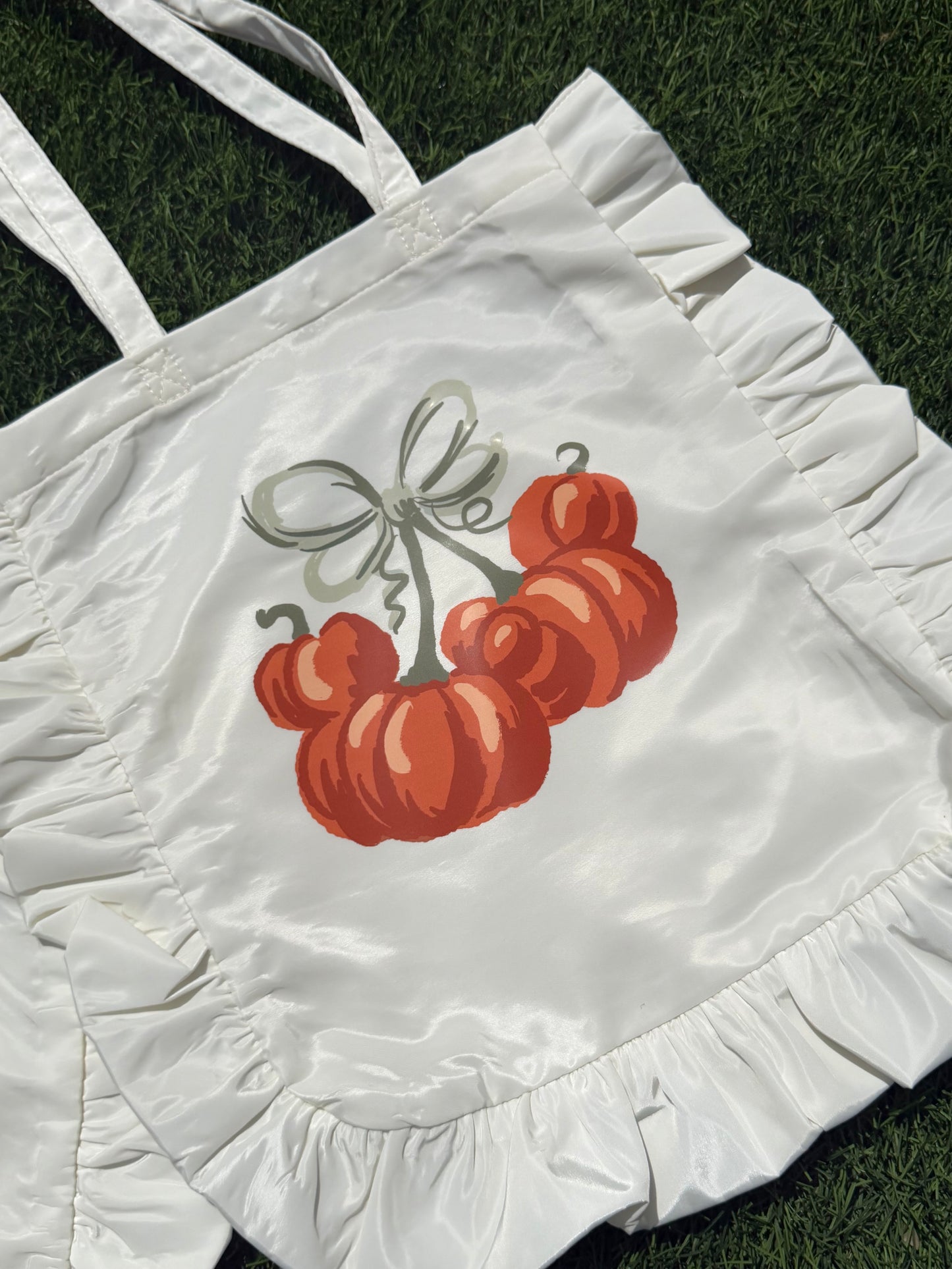 Pumpkin Girly Ruffle Tote