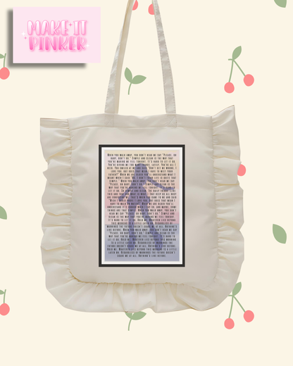 Simple & Clean Ruffle Tote