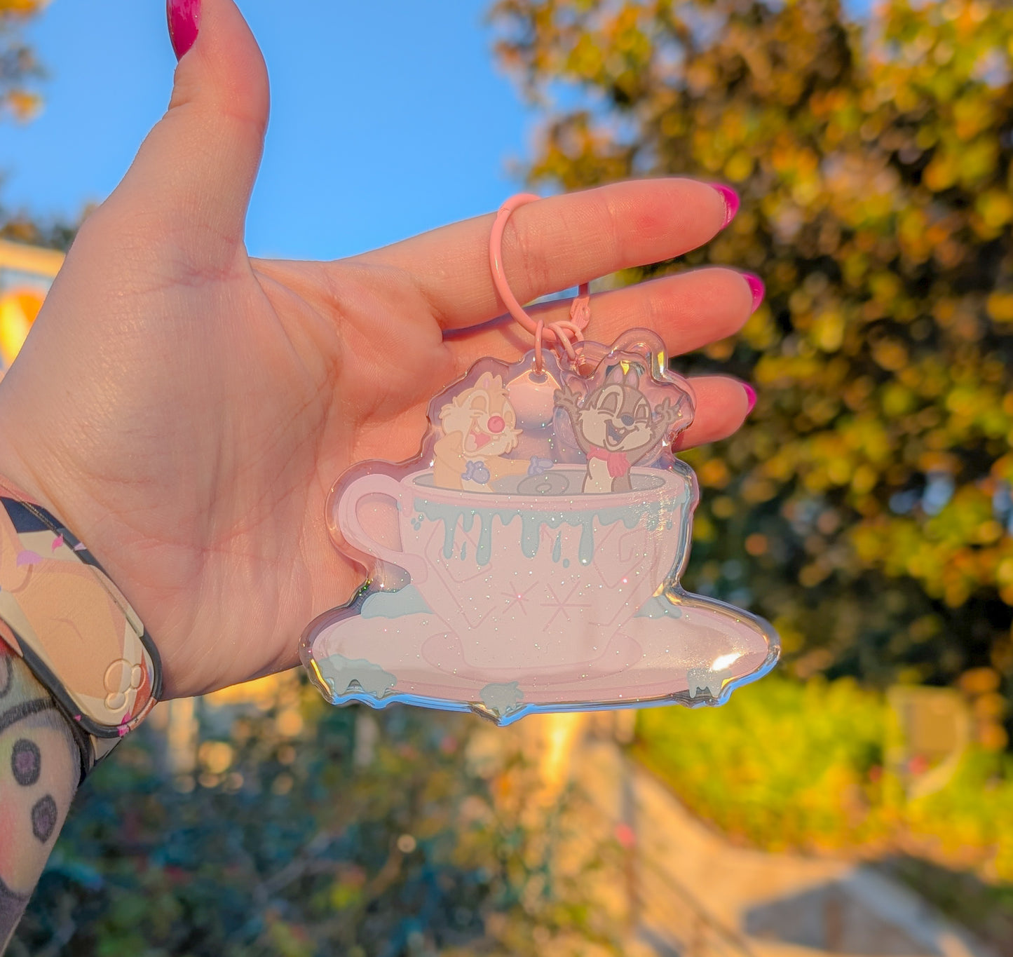 Better Together Spinning Cups Keychain