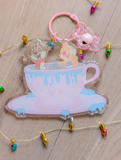 Better Together Spinning Cups Keychain