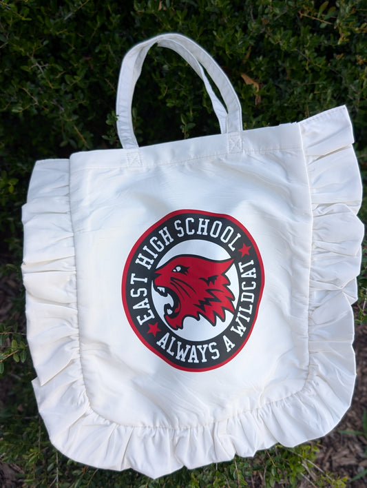 What Team White Ruffle Tote