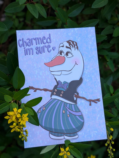 Charmed Snowman Print