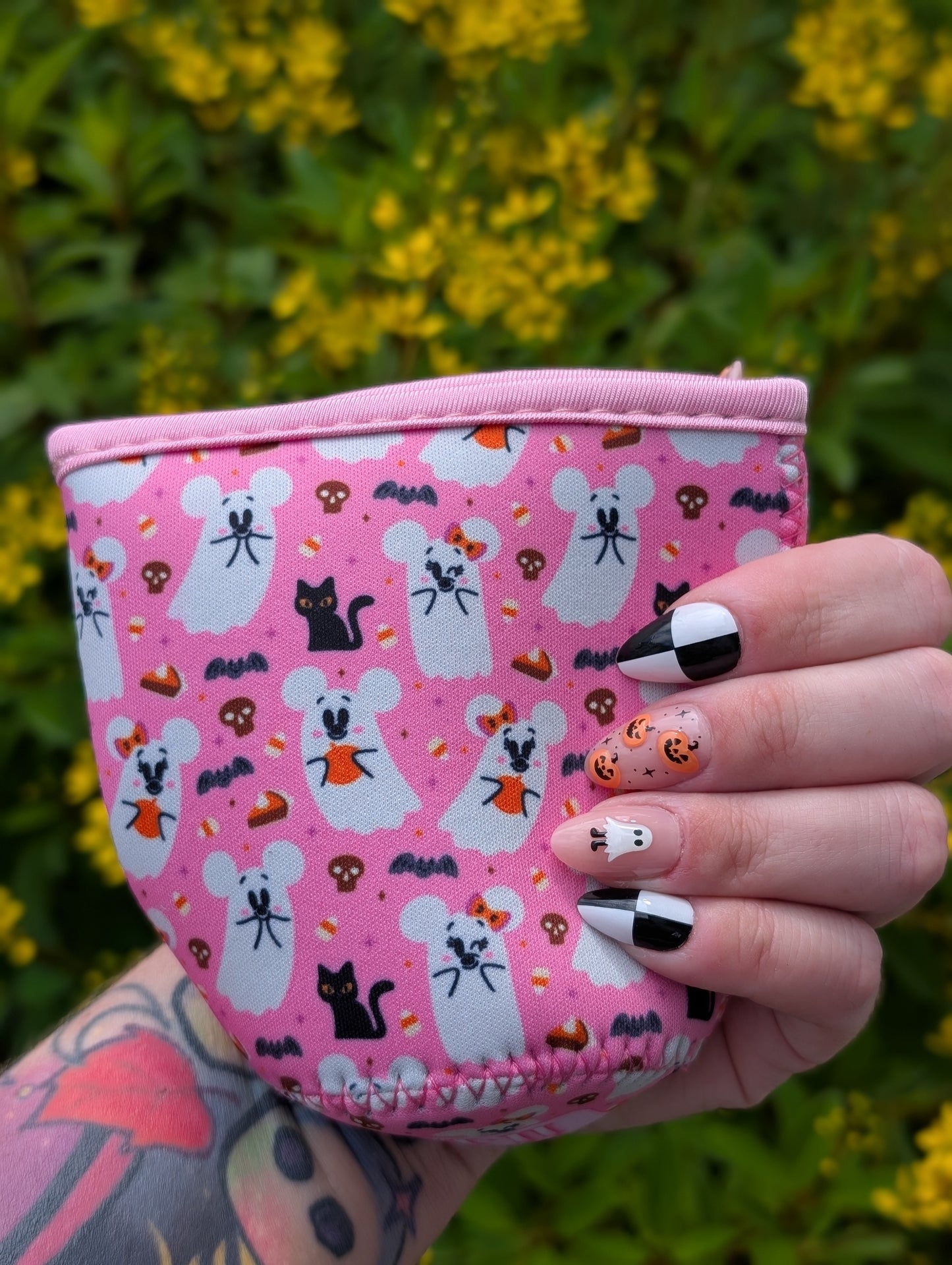 Cute and Creepy 16 oz cup sleeve