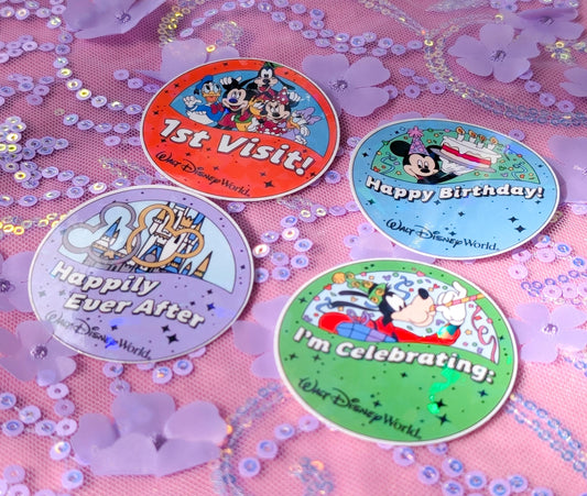 Disney Parks Buttons Stickers