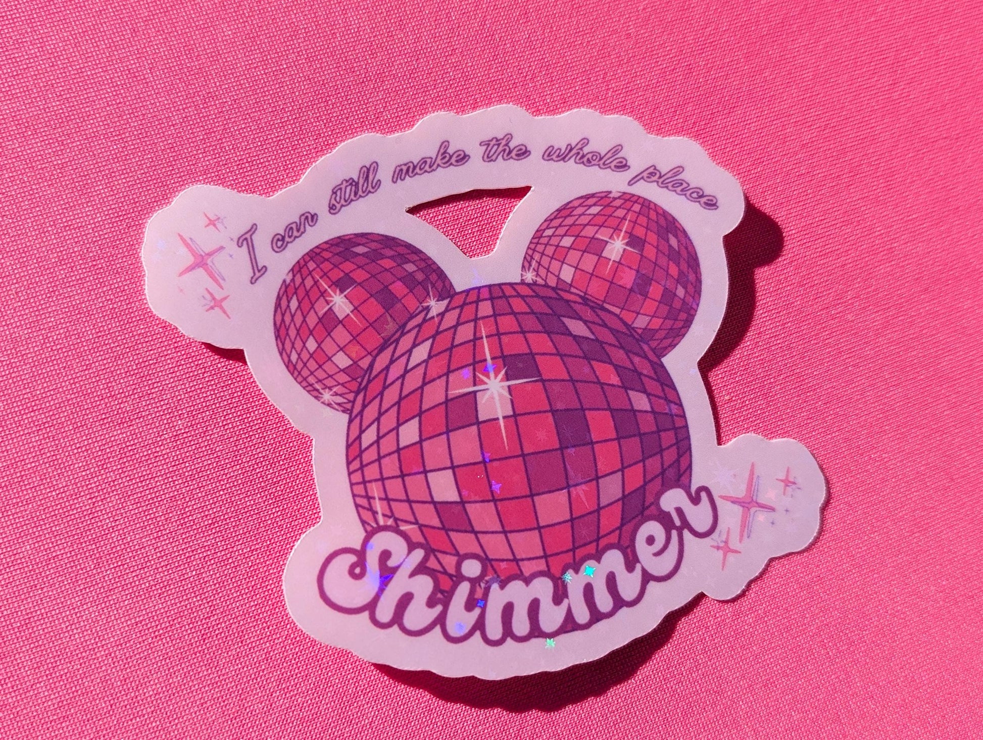 Shimmer Mickey Disco Ball Sticker