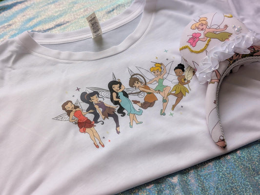 Pixie Friends Cropped Flowy Tee - Bella + Canvas