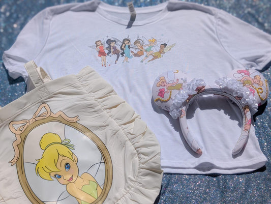 Pixie Friends Cropped Flowy Tee - Bella + Canvas