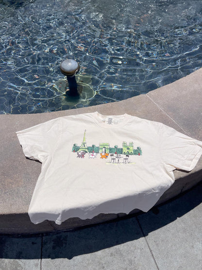 Aristocats Cafe Cropped Tee - Boxy Tee (Comfort Colors)