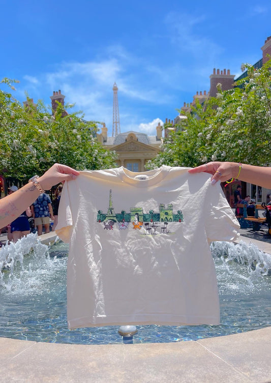 Aristocats Cafe Cropped Tee - Boxy Tee (Comfort Colors)