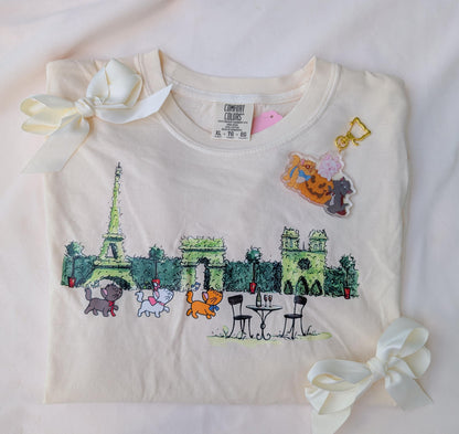 Aristocats Cafe Cropped Tee - Boxy Tee (Comfort Colors)