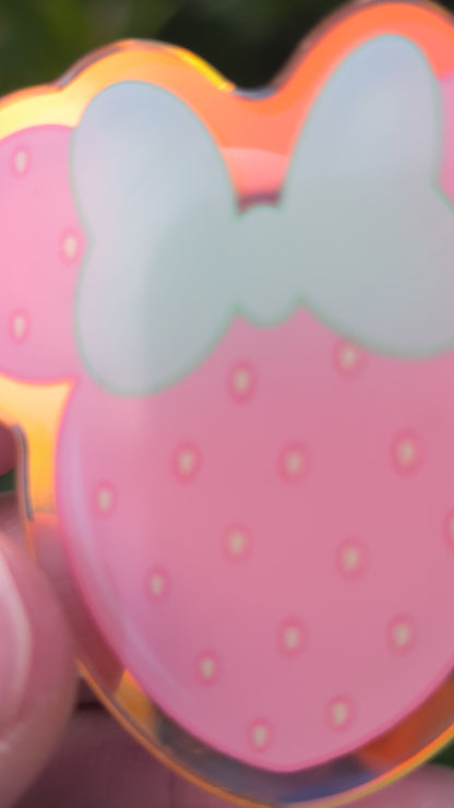 Strawberry Mouse Acrylic Pin