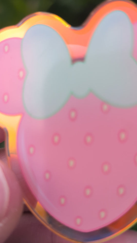 Strawberry Mouse Acrylic Pin